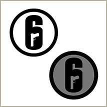 レインボーシックス シージ 刺繍ワッペン「シックス」